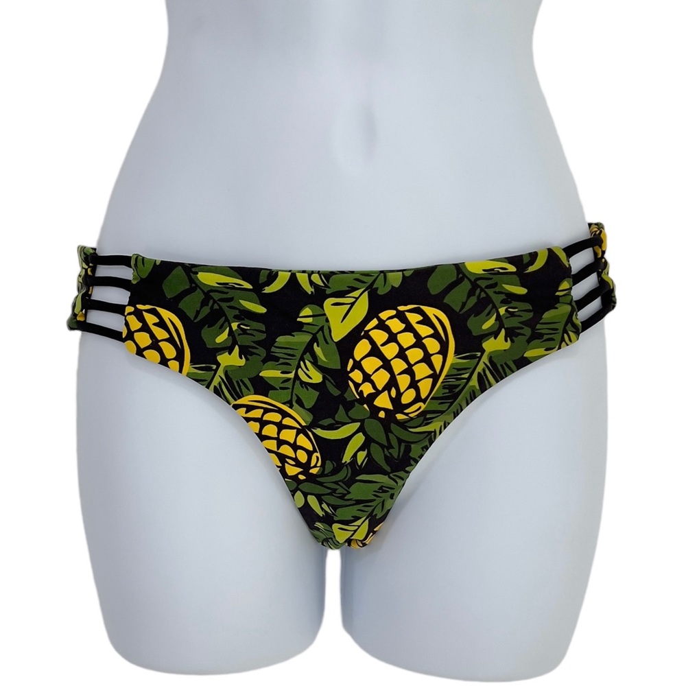 Citrine Swim Morocco Bikini Bottom - King of Fruit Pineapple Print - size M